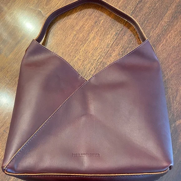 Portland Leather Goods Cognac Brown Oversized Naomi Tote Bag Purse Unicorn - Picture 4 of 10